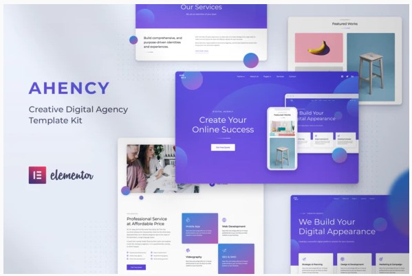 Themeforest Ahency - Creative Digital Agency Elementor Template Kit слив курса
