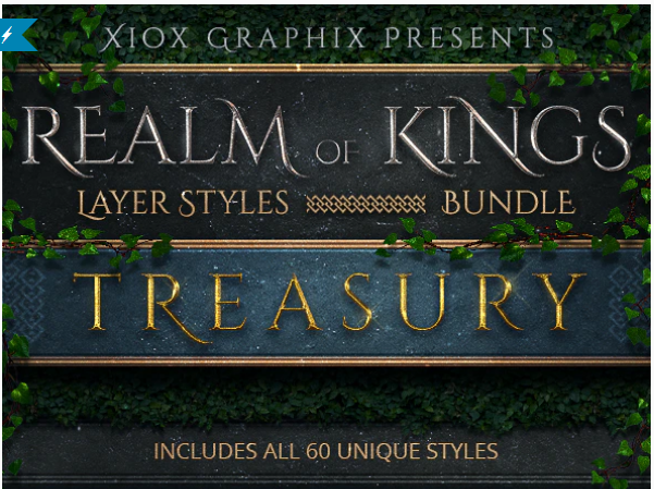 Graphicriver Realm of Kings Layer Styles - BUNDLE 2020 слив курса