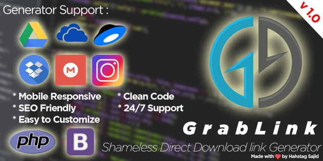 GrabLink – Direct Download Link Generator PHP слив курса