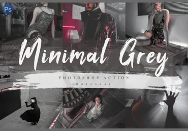 Creativefabrica 7 Minimal Grey Photoshop Actions ACR LUT 2020 слив