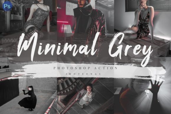 Creativefabrica 7 Minimal Grey Photoshop Actions ACR LUT 2020 слив курса