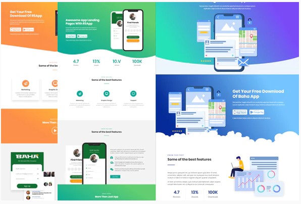 Themeforest Baha - Apps Landing Template Kit слив курса