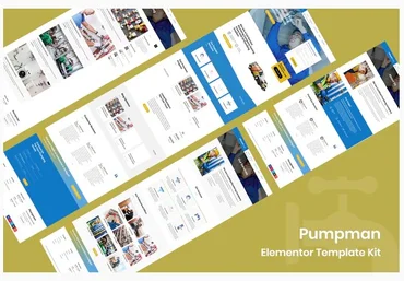 Themeforest Pumpman - Plumbing Service Elementor Template Kit слив