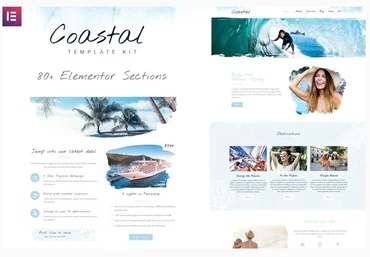 Themeforest Coastal Travel and Surf Grunge Template Kit слив
