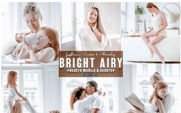 Elements.Envato Bright airy Photoshop Action & Lightrom Presets 2021 слив курса
