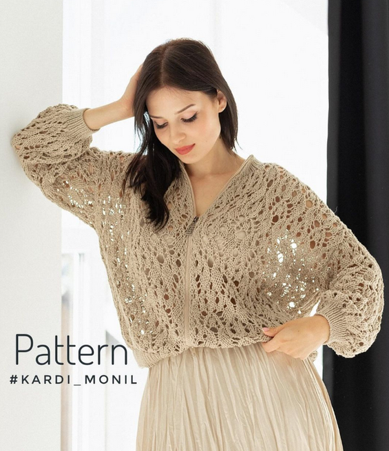 Лариса Попович La.na.knit Kardi Monil. Карди Monil 2024 слив курса