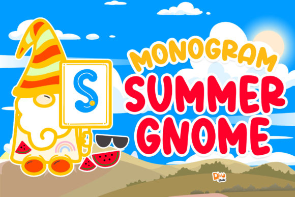 Creativefabrica Monogram Summer Gnome Font слив курса