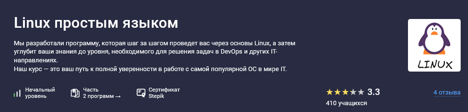 Матвей Чудневцев, Михаил Новичихин Stepik Linux простым языком 2025 слив курса