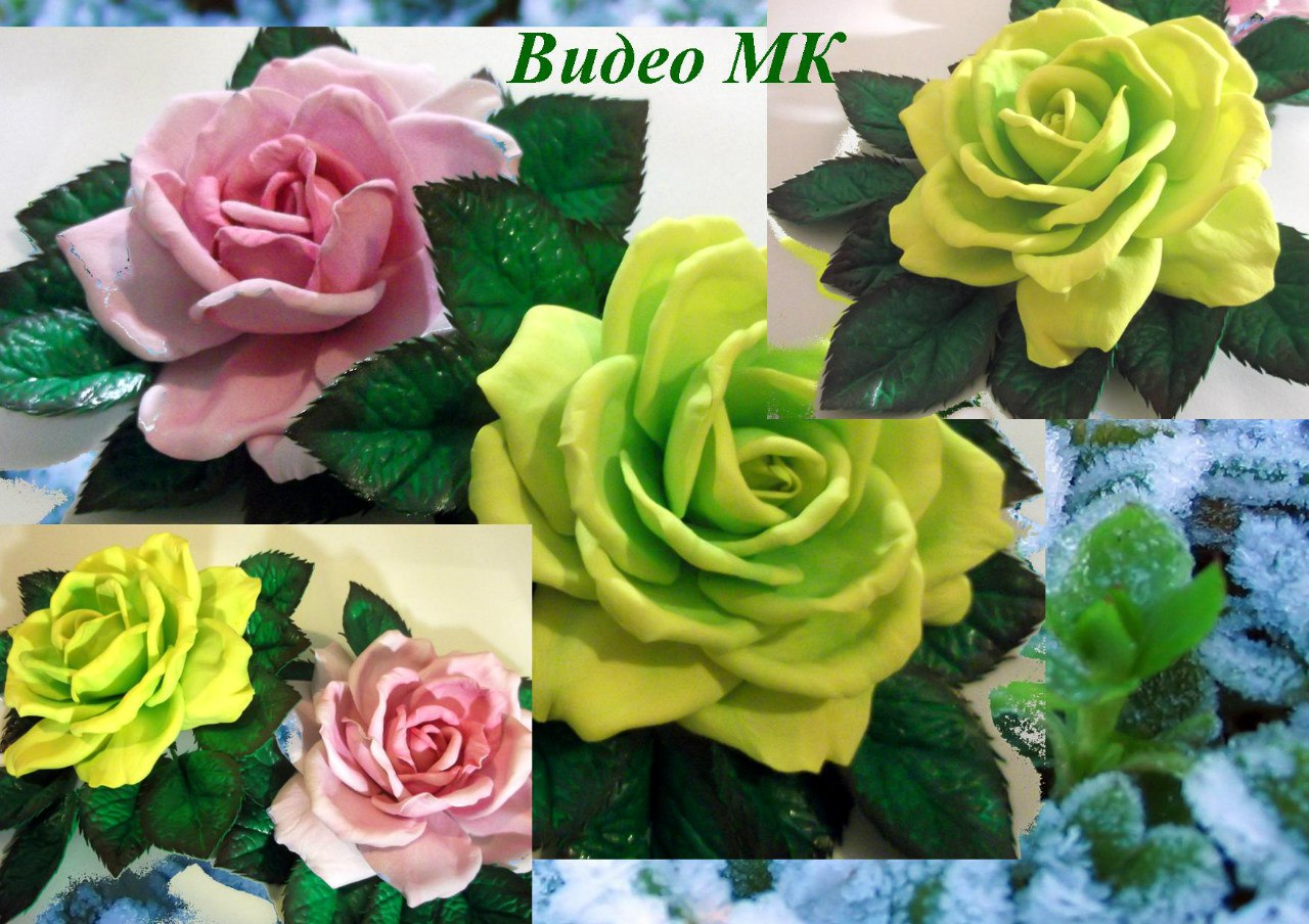 Веточка с розой из фоамирана - Мирсанова 2016 слив курса
