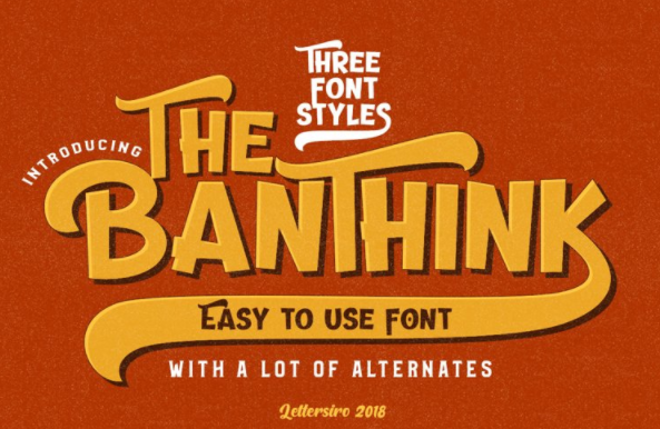 Fontbundles The Banthink Font 2021 слив курса