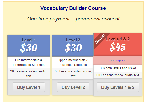 Vocabulary Builder Course Shayna McHugh 2 уровня слив курса