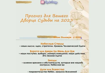 Юлия Полещук Прогноз для Вашего Дворца Судьбы на 2023 год слив