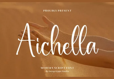 Fontbundles Aichella - Modern Script Font 2022 слив