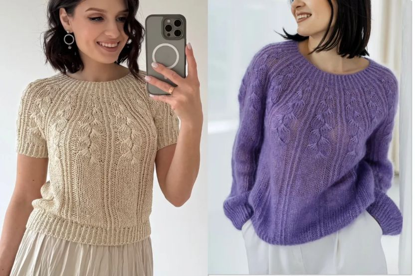 la.na.knit Лариса Попович ― Мастер-класс #Butterfly_jumper 2025 слив курса
