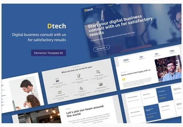 Themeforest Dtech - Business Services Elementor Template Kit слив
