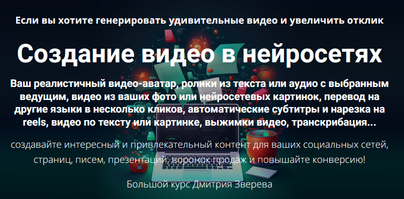 Дмитрий Зверев Создание видео в нейросетях в Sora 2024 слив курса