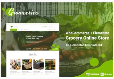 Themeforest Growceries - Food & Grocery Store Elementor Template Kit слив