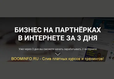 Дмитрий Гид Бизнес на партнёрках в интернете за 3 дня 2019 скачать слив