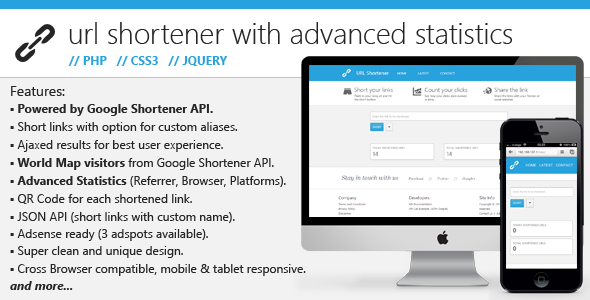 URL Shortener Script with Statistics v1.5 — премиум скрипт сокращателя ссылок со статистикой PHP слив курса