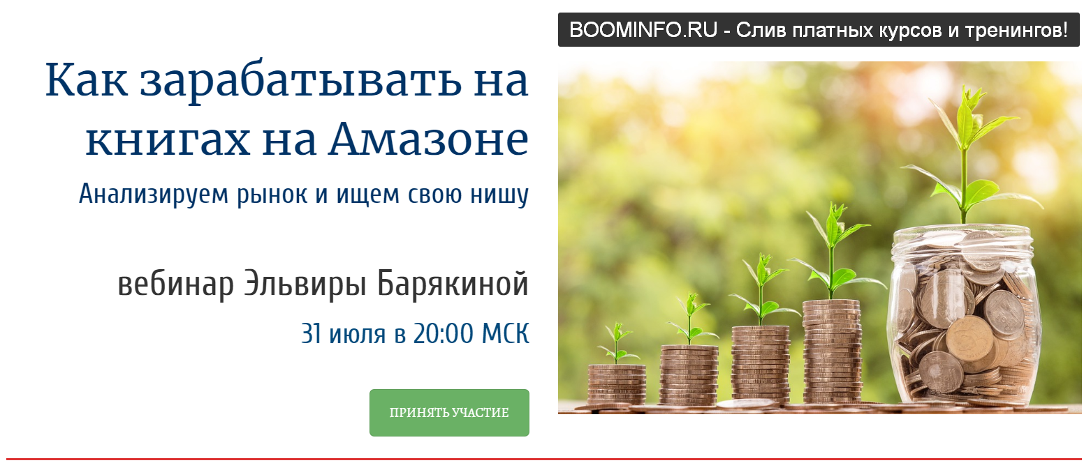 Эльвира Барякина Как зарабатывать на книгах на Амазоне. Анализируем рынок и ищем свою нишу 2019 слив курса