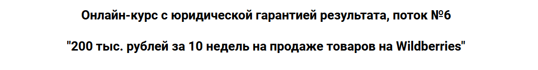 Д. Шалаев Курс «200 тыс. рублей за 10 недель на продаже товаров на Wildberries» Пакет VIP 2021 слив курса