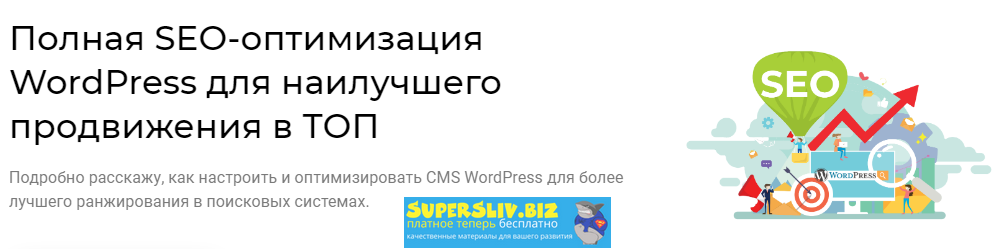 Александр Овсянников Полная SEO-оптимизация WordPress для наилучшего продвижения в ТОП 2020 слив курса