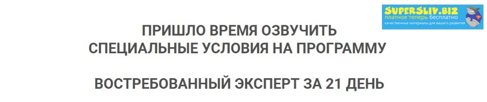 Олег Пинский Востребованный эксперт за 21 день 2019 слив курса