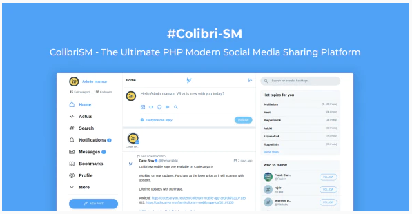 CodeCanyon ColibriSM v1.2.0 nulled - скрипт соц. сети обмена контентом слив курса