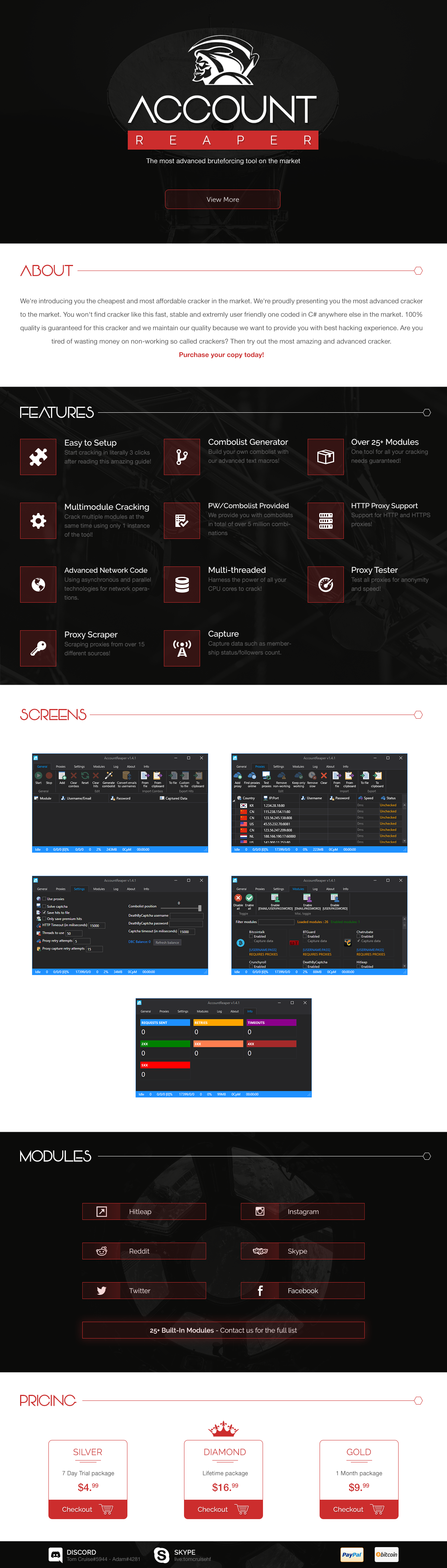 Account reaper Cracked 1.4.1 слив курса
