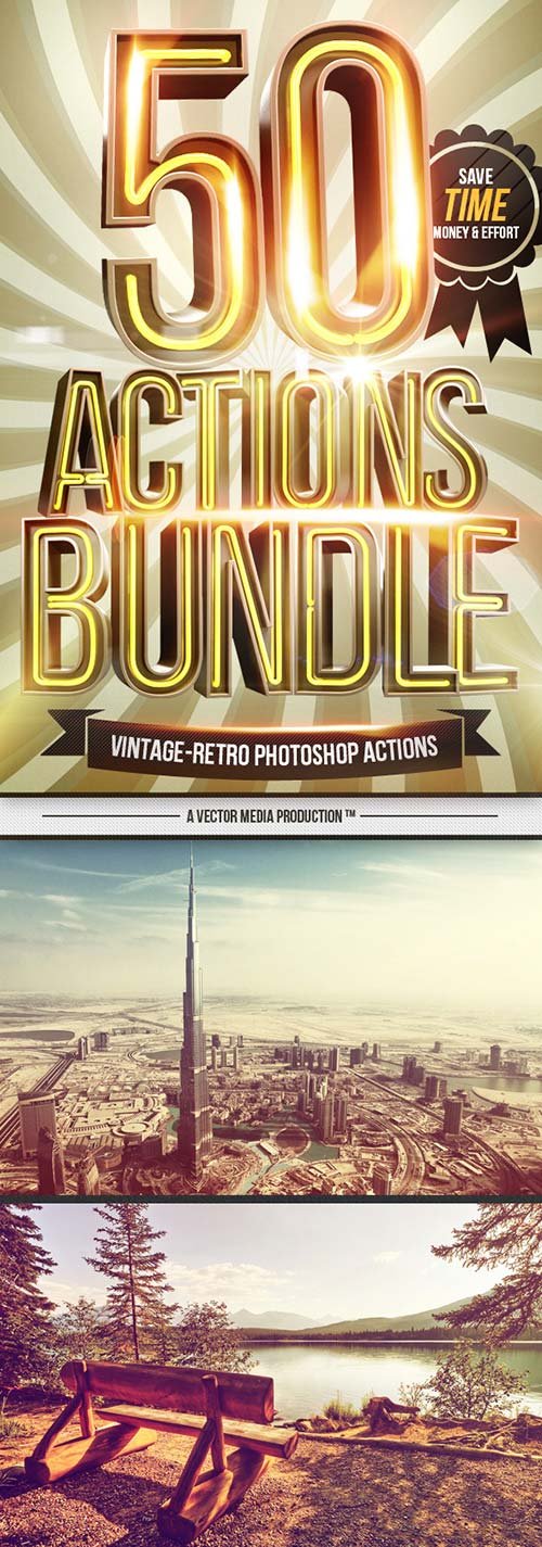 Actions GraphicRiver Vintage-Retro - Photoshop Actions слив курса