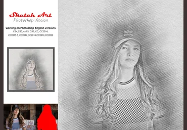 Creativemarket Sketch Art Photoshop Action 2020 слив