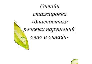 Олеся Тарасова Онлайн стажировка «Диагностика речевых нарушений, очно и онлайн» 2021 слив
