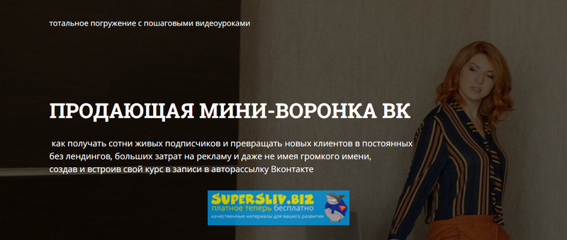 Светлана Еремина Продающая мини воронка VK 2019 слив курса