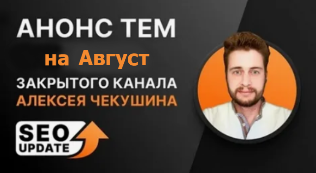 Алексей Чекушин Закрытый телеграм-канал «Seo Update». Август 2024 слив курса