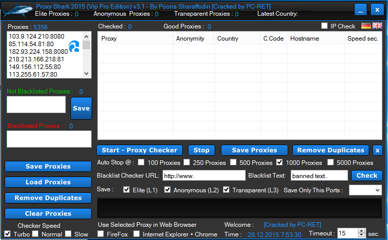 Proxy Shark 2015 Vip Pro Edition v3.1 Cracked by PC-RET слив курса