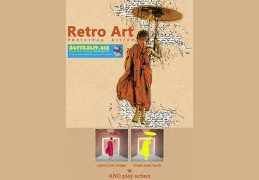 Graphicriver Retro Art Photoshop Action 2019 слив