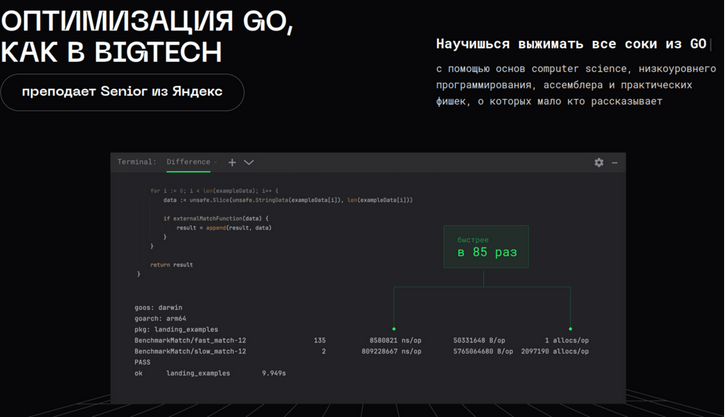 Игорь Панасюк Balun Courses Оптимизация Go, как в BigTech 2025 слив курса