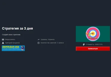 Григорий Богданов Стратегия за 3 дня 2019 слив