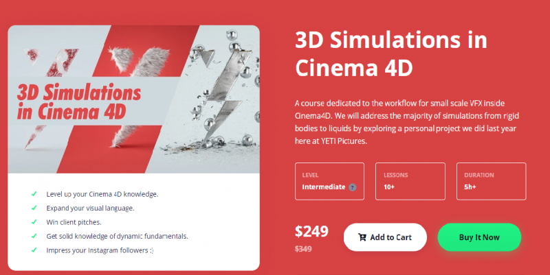 Motion Design School 3D Simulations in Cinema 4D 2020 слив курса