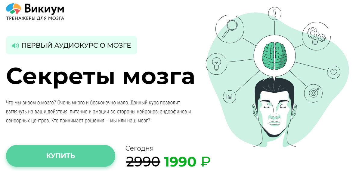 Викиум Секреты мозга 2023 слив курса