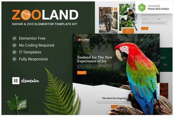 Themeforest Zooland – Safari & Zoo Elementor Template Kit слив курса