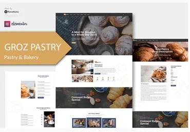 Themeforest GrozPastry - Bakery Elementor Template Kit слив