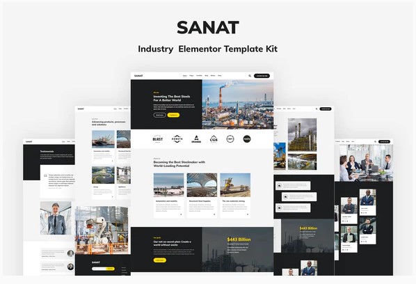 Themeforest Sanat - Industry Elementor Template Kit слив курса