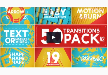 VideoHive 50 Transitions Pack with Opener 2021 слив
