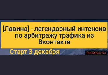 Лавина Легендарный интенсив по арбитражу трафика из Вконтакте слив