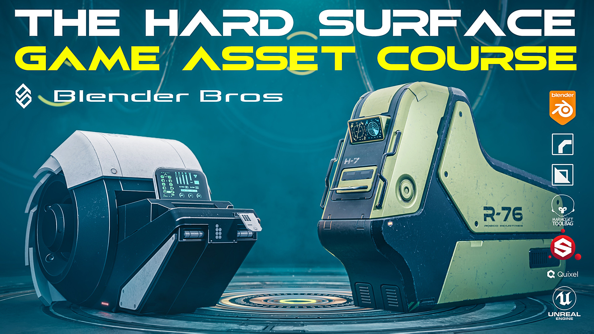 The Blender Bros Hard Surface Game Asset Course слив курса