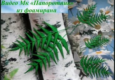 Папоротник из фоамирана - Мирсанова 2016 слив