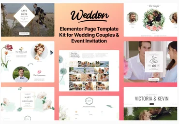 Themeforest Weddon - Wedding Event Invitation Elementor Template Kit скачать слив
