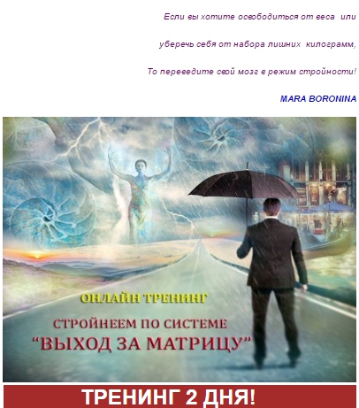 Стройнеем по системе «Выход за матрицу» - Боронина 2016 слив курса
