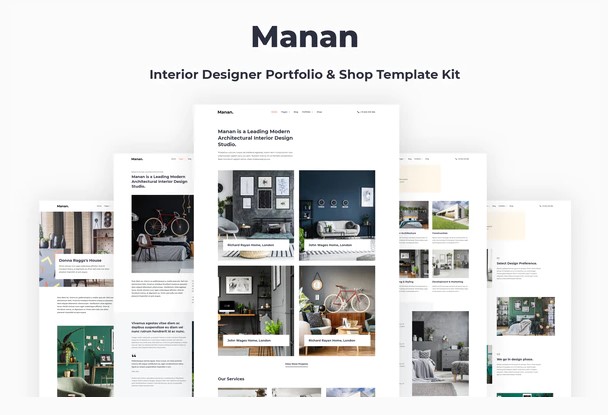 Themeforest Manan - Interior Designer Elementor Template Kit слив курса